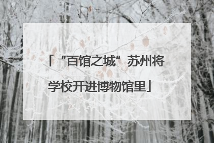 “百馆之城”苏州将学校开进博物馆里
