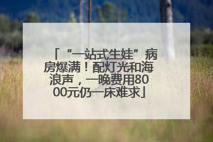 “一站式生娃”病房爆满！配灯光和海浪声，一晚费用8000元仍一床难求