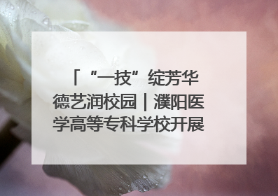 “一技”绽芳华 德艺润校园｜濮阳医学高等专科学校开展丰富多彩的职业教育活动周主题活动