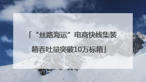 “丝路海运”电商快线集装箱吞吐量突破10万标箱