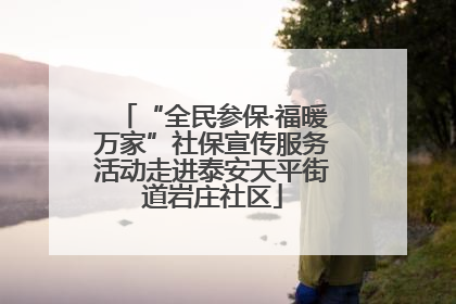 “全民参保·福暖万家”社保宣传服务活动走进泰安天平街道岩庄社区