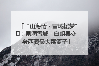 “山海情・雪域援梦”⑪：泉润雪域，白朗县变身西藏最大菜篮子