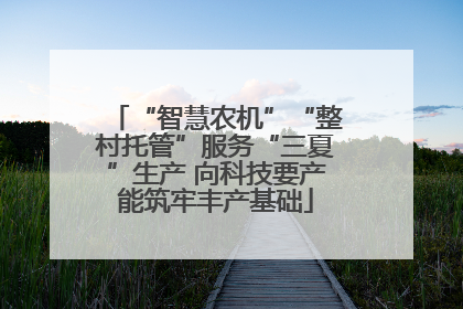 “智慧农机”“整村托管”服务“三夏”生产 向科技要产能筑牢丰产基础