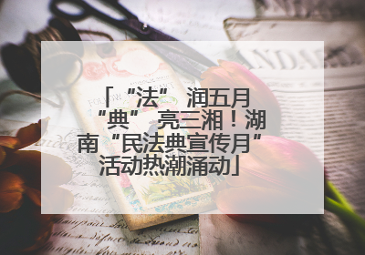 “法” 润五月 “典” 亮三湘！湖南“民法典宣传月”活动热潮涌动