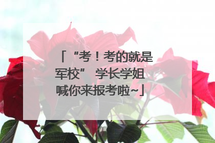 “考！考的就是军校” 学长学姐喊你来报考啦~