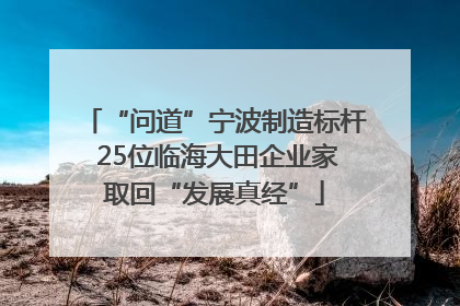 “问道”宁波制造标杆 25位临海大田企业家取回“发展真经”