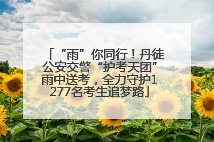 “雨”你同行！丹徒公安交警“护考天团”雨中送考，全力守护1277名考生追梦路