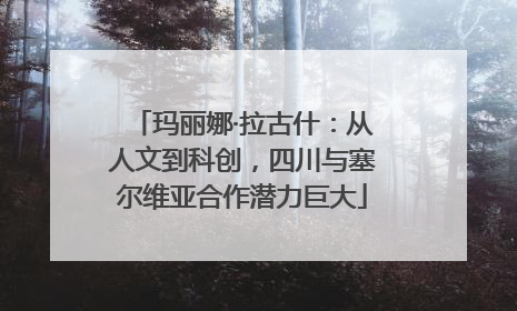 玛丽娜·拉古什：从人文到科创，四川与塞尔维亚合作潜力巨大