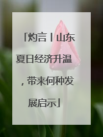 灼言丨山东夏日经济升温，带来何种发展启示