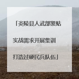 炎陵县人武部紧贴实战需求开展集训 打造过硬民兵队伍