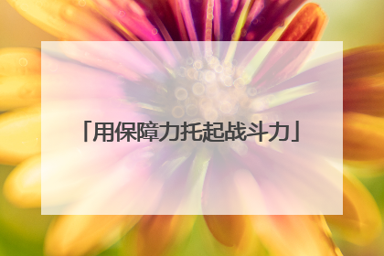 用保障力托起战斗力