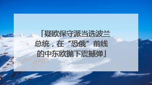 疑欧保守派当选波兰总统，在“恐俄”前线的中东欧抛下震撼弹