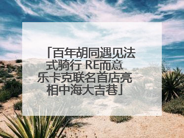 百年胡同遇见法式骑行 RE而意乐卡克联名首店亮相中海大吉巷