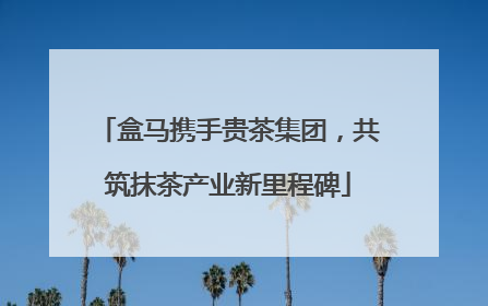 盒马携手贵茶集团，共筑抹茶产业新里程碑