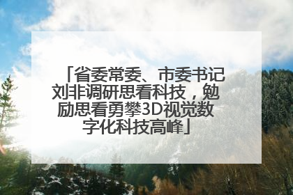 省委常委、市委书记刘非调研思看科技，勉励思看勇攀3D视觉数字化科技高峰