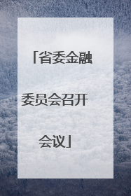 省委金融委员会召开会议