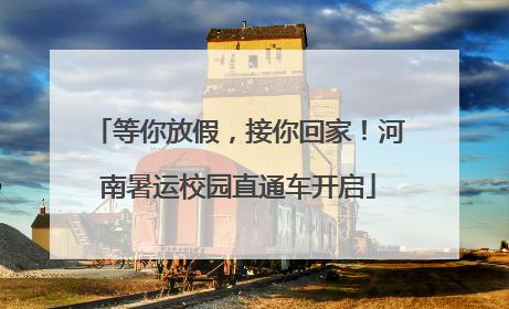 等你放假，接你回家！河南暑运校园直通车开启
