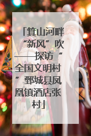 箕山河畔“新风”吹——探访“全国文明村”鄄城县凤凰镇酒店张村
