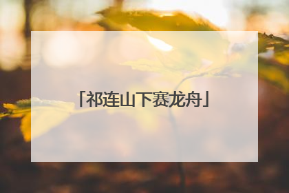 祁连山下赛龙舟