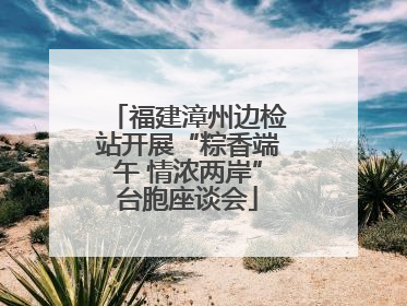 福建漳州边检站开展“粽香端午 情浓两岸”台胞座谈会