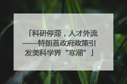 科研停滞，人才外流——特朗普政府政策引发美科学界“寒潮”