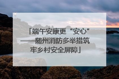 端午安康更“安心”——随州消防多举措筑牢乡村安全屏障