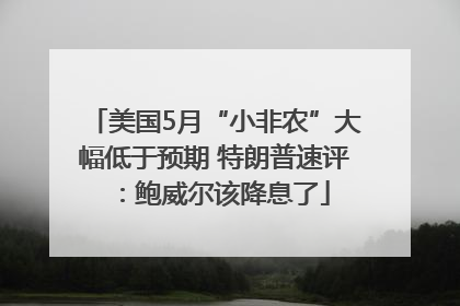 美国5月“小非农”大幅低于预期 特朗普速评：鲍威尔该降息了