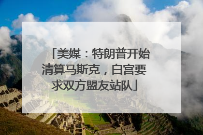 美媒：特朗普开始清算马斯克，白宫要求双方盟友站队