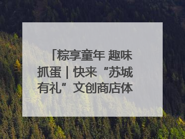 粽享童年 趣味抓蛋｜快来“苏城有礼”文创商店体验民俗活动