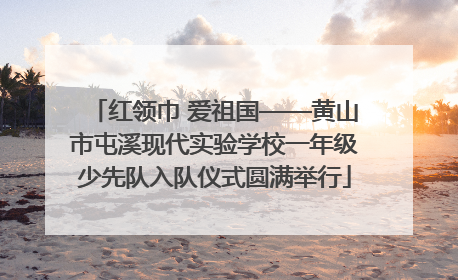 红领巾 爱祖国——黄山市屯溪现代实验学校一年级少先队入队仪式圆满举行