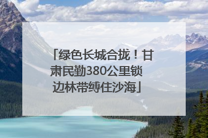 绿色长城合拢！甘肃民勤380公里锁边林带缚住沙海