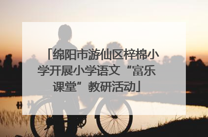 绵阳市游仙区梓棉小学开展小学语文“富乐课堂”教研活动