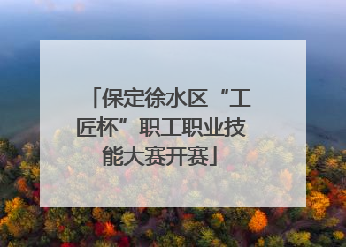 保定徐水区“工匠杯”职工职业技能大赛开赛