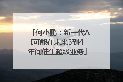 何小鹏：新一代AI可能在未来3到4年间催生超级业务