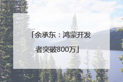 余承东：鸿蒙开发者突破800万
