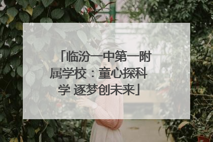 临汾一中第一附属学校：童心探科学 逐梦创未来