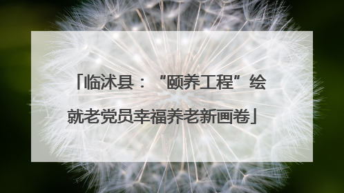 临沭县：“颐养工程”绘就老党员幸福养老新画卷