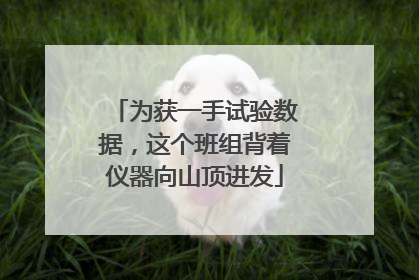为获一手试验数据，这个班组背着仪器向山顶进发