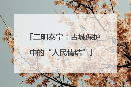 三明泰宁：古城保护中的“人民情结”