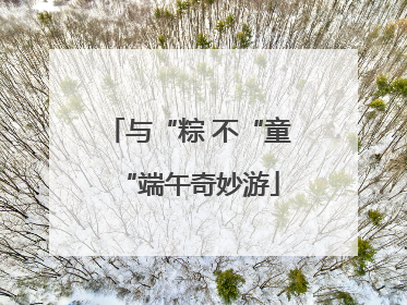 与“粽 不“童“端午奇妙游