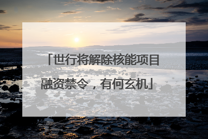 世行将解除核能项目融资禁令，有何玄机