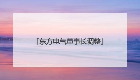 东方电气董事长调整