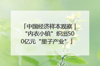 中国经济样本观察｜“内衣小镇”织出500亿元“里子产业”