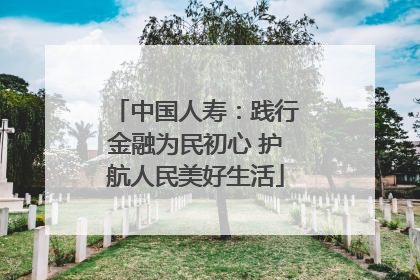 中国人寿：践行金融为民初心 护航人民美好生活