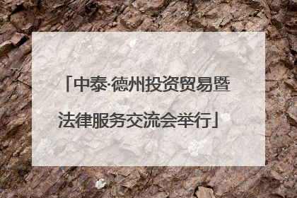 中泰·德州投资贸易暨法律服务交流会举行