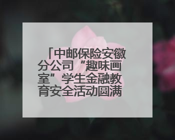 中邮保险安徽分公司“趣味画室”学生金融教育安全活动圆满落幕