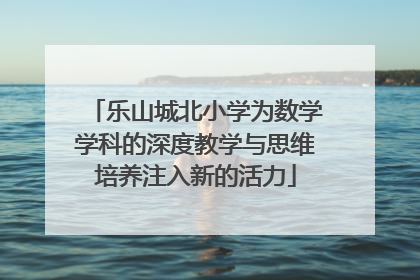 乐山城北小学为数学学科的深度教学与思维培养注入新的活力