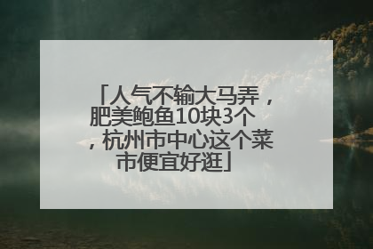 人气不输大马弄，肥美鲍鱼10块3个，杭州市中心这个菜市便宜好逛