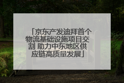 京东产发迪拜首个物流基础设施项目交割 助力中东地区供应链高质量发展