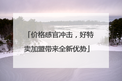 价格感官冲击，好特卖加盟带来全新优势